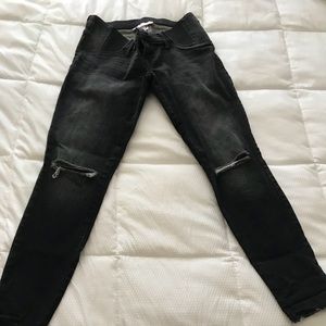 Black Distressed Maternity Jeans